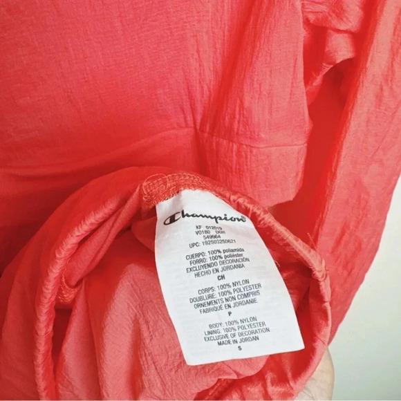 Champion Womens Size Small Pink Manorak Windbreaker Hoodie Jacket - Picture 11 of 14